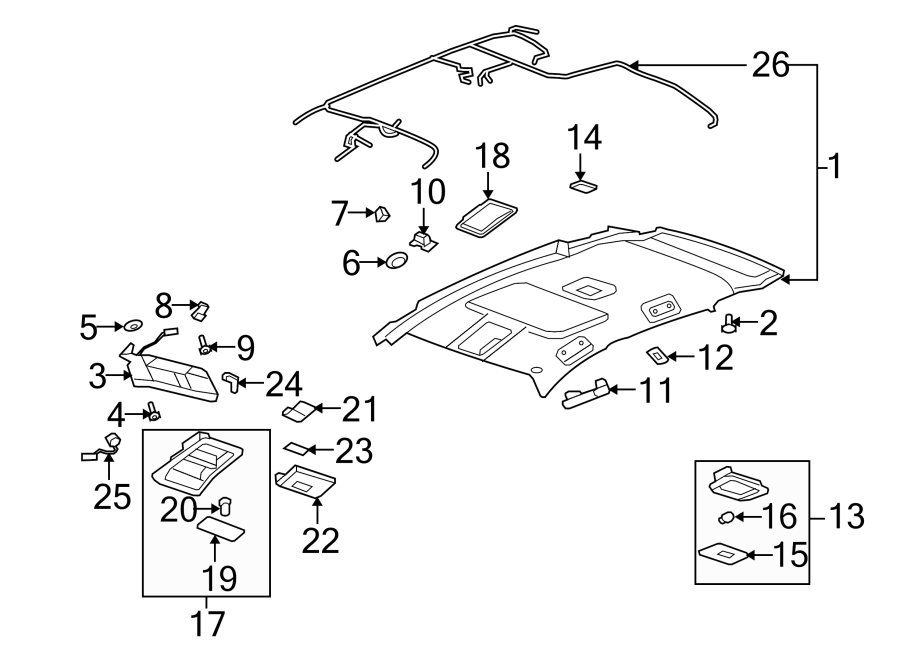 Diagram INTERIOR TRIM. for your Saturn Vue  