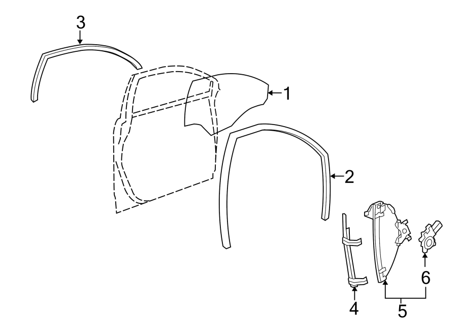 Diagram FRONT DOOR. GLASS & HARDWARE. for your 2014 Chevrolet Spark 1.2L Ecotec M/T LS Hatchback 