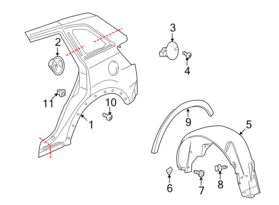 8EXTERIOR TRIM. QUARTER PANEL & COMPONENTS.https://images.simplepart.com/images/parts/motor/fullsize/ID08630.png