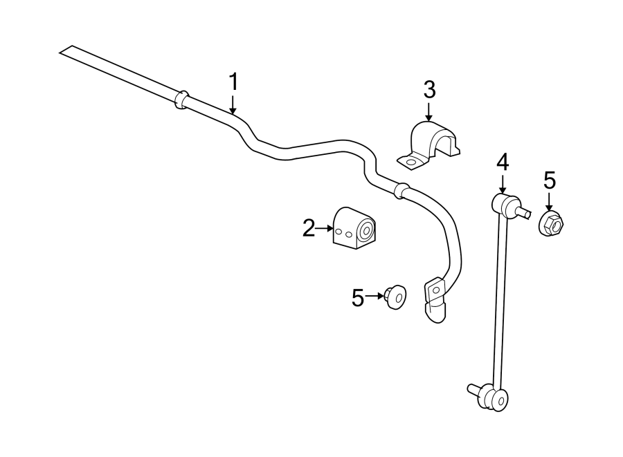 Diagram FRONT SUSPENSION. STABILIZER BAR & COMPONENTS. for your 2021 GMC Savana 2500   