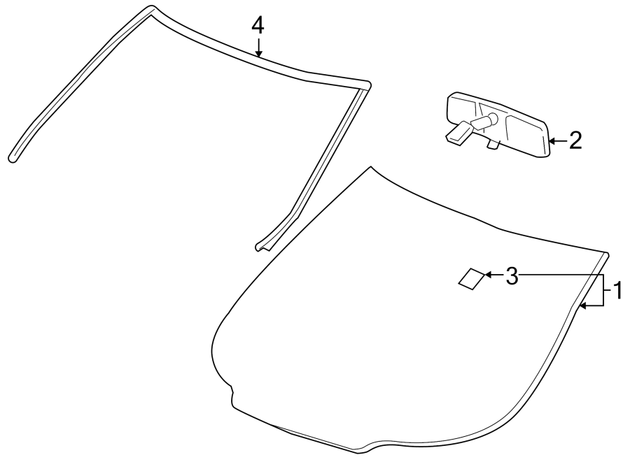 1WINDSHIELD. GLASS. REVEAL MOLDINGS.https://images.simplepart.com/images/parts/motor/fullsize/IF05245.png