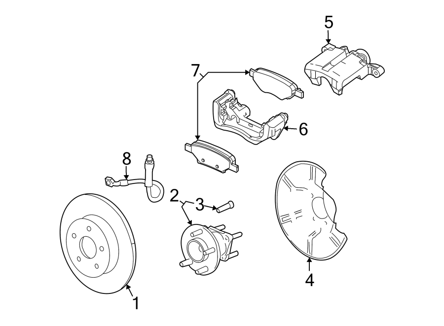 Diagram REAR SUSPENSION. BRAKE COMPONENTS. for your 2017 GMC Sierra 2500 HD 6.6L Duramax V8 DIESEL A/T 4WD SLE Standard Cab Pickup Fleetside 