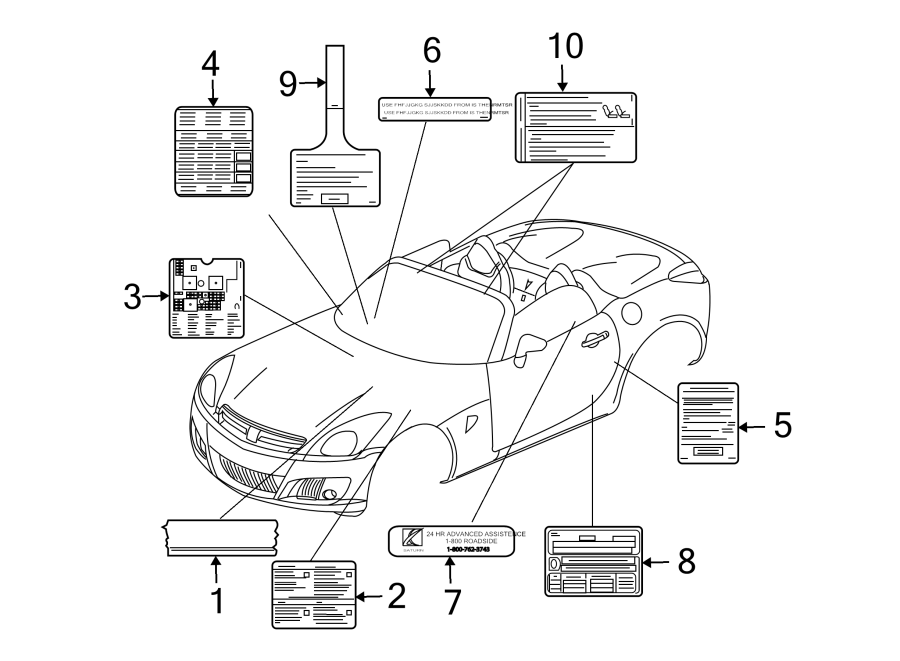 Diagram INFORMATION LABELS. for your 2013 Chevrolet Silverado   