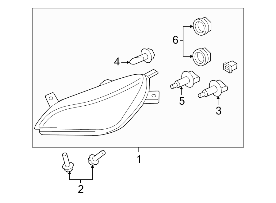 Diagram FRONT LAMPS. HEADLAMP COMPONENTS. for your 2017 Chevrolet Spark 1.4L Ecotec M/T LT Hatchback 