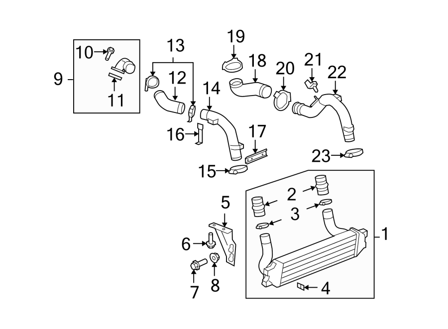 Diagram INTERCOOLER. for your 2018 Chevrolet Spark   