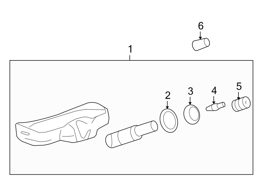 4Tire pressure monitor components.https://images.simplepart.com/images/parts/motor/fullsize/IG07168.png