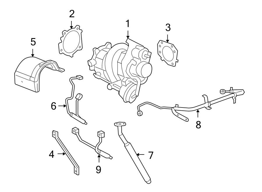 Diagram TURBOCHARGER & COMPONENTS. for your 2005 Chevrolet Avalanche 2500   