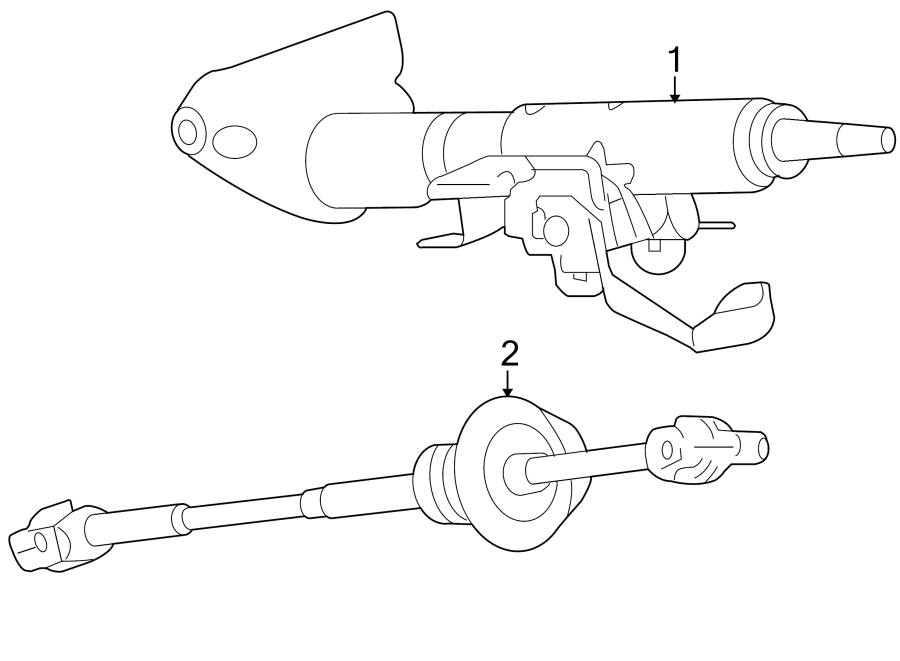 Diagram STEERING COLUMN ASSEMBLY. for your 2023 Chevrolet Corvette   