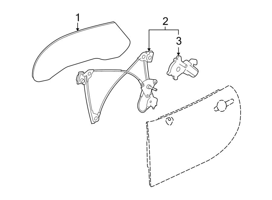 Diagram DOOR. GLASS & HARDWARE. for your 2015 Chevrolet Spark 1.2L Ecotec CVT LT Hatchback 