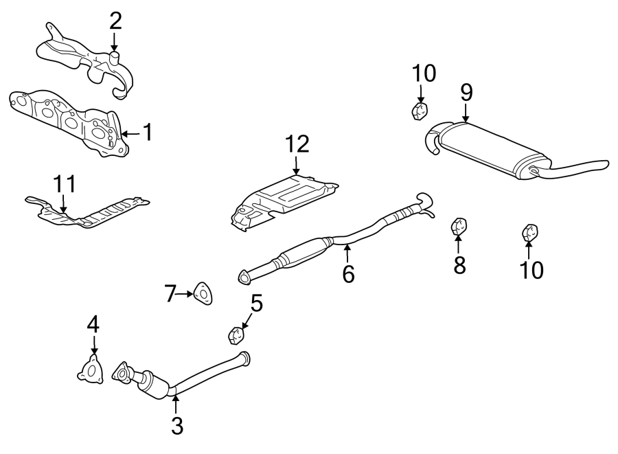 10EXHAUST SYSTEM. EXHAUST COMPONENTS. MANIFOLD.https://images.simplepart.com/images/parts/motor/fullsize/IH07165.png