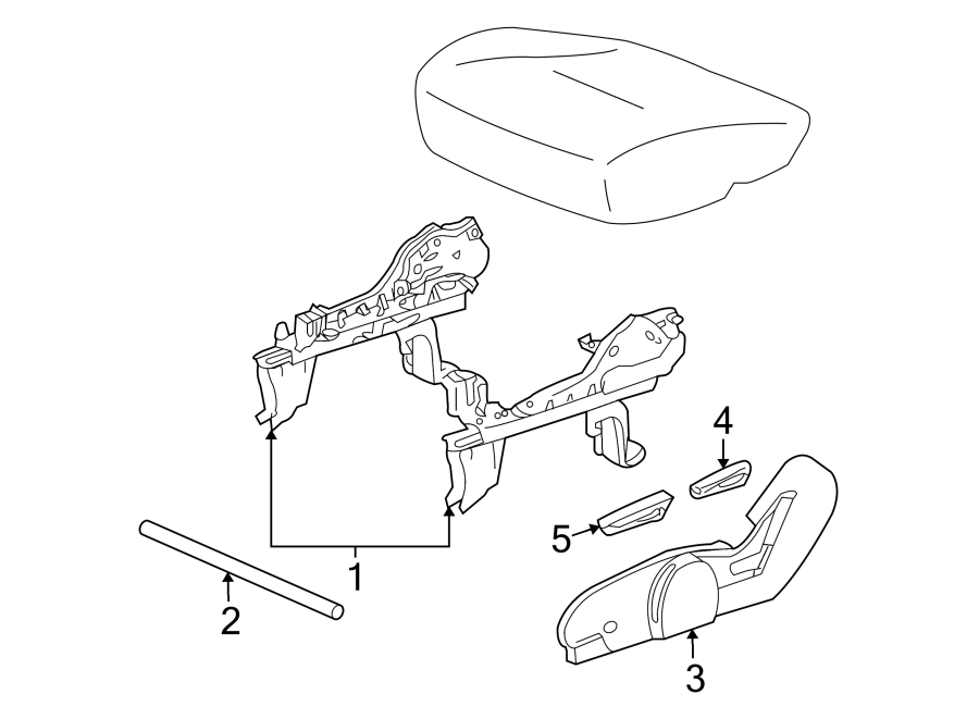 Diagram SEATS & TRACKS. TRACKS & COMPONENTS. for your 2018 Chevrolet Camaro  SS Convertible 