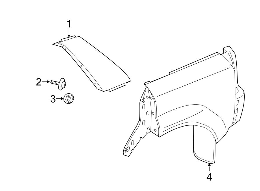 Diagram QUARTER PANEL. EXTERIOR TRIM. for your 2007 Chevrolet Tahoe    