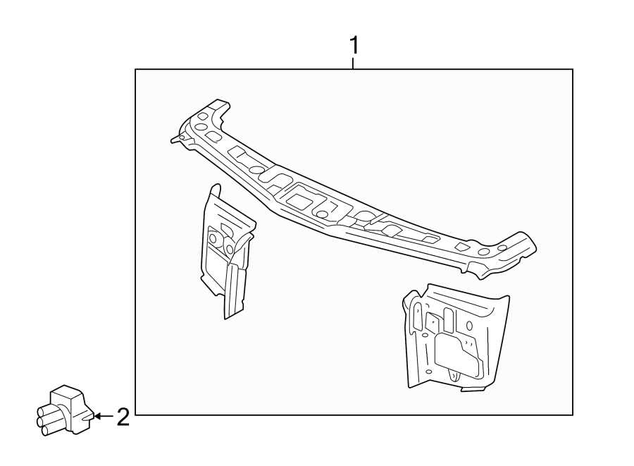 Diagram RADIATOR SUPPORT. for your 2022 Chevrolet Spark  LT Hatchback 