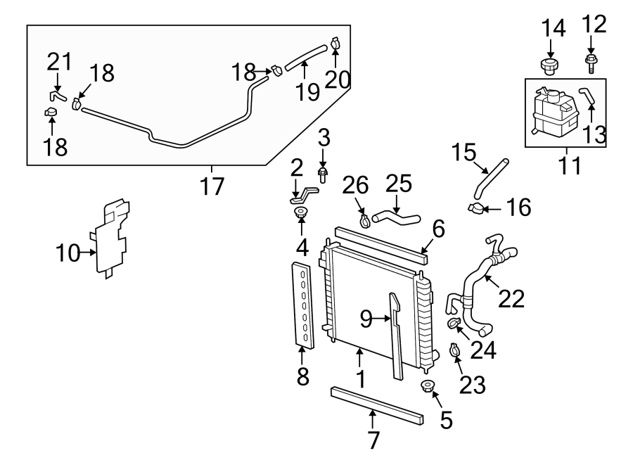 RADIATOR & COMPONENTS. Diagram