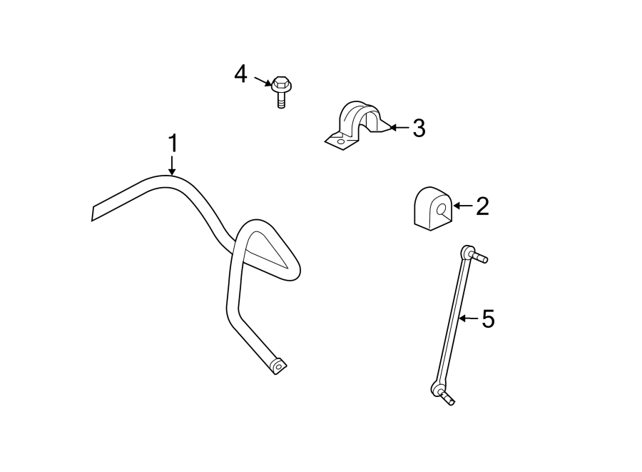 FRONT SUSPENSION. STABILIZER BAR & COMPONENTS. Diagram