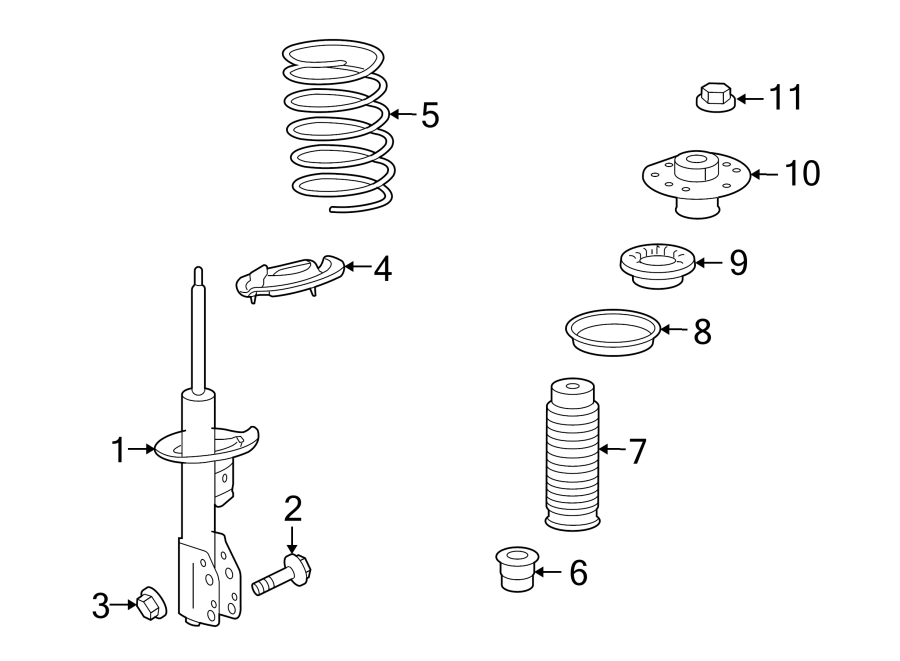 Diagram FRONT SUSPENSION. STRUTS & COMPONENTS. for your 2014 GMC Sierra 2500 HD 6.0L Vortec V8 CNG A/T 4WD WT Standard Cab Pickup 