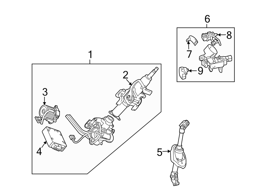 6STEERING COLUMN ASSEMBLY.https://images.simplepart.com/images/parts/motor/fullsize/IH08260.png