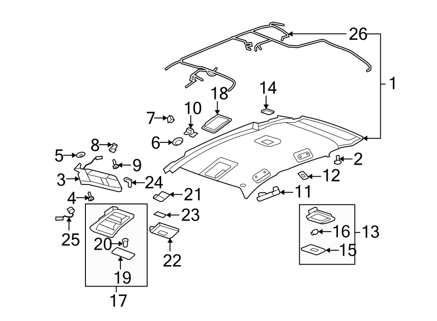 Diagram INTERIOR TRIM. for your Saturn Vue  