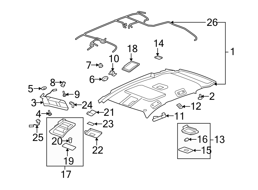 Diagram INTERIOR TRIM. for your Saturn Vue  