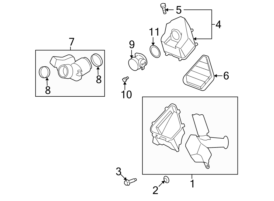 Diagram ENGINE / TRANSAXLE. AIR INTAKE. for your 2020 Chevrolet Spark   