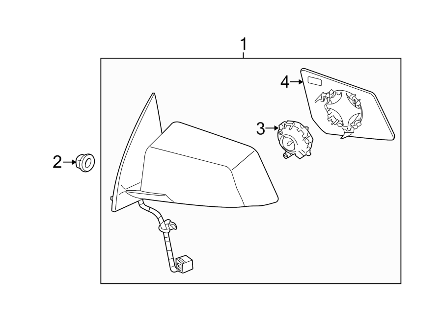 Diagram FRONT DOOR. OUTSIDE MIRRORS. for your 2006 GMC Sierra 3500 8.1L Vortec V8 A/T RWD WT Extended Cab Pickup Fleetside 