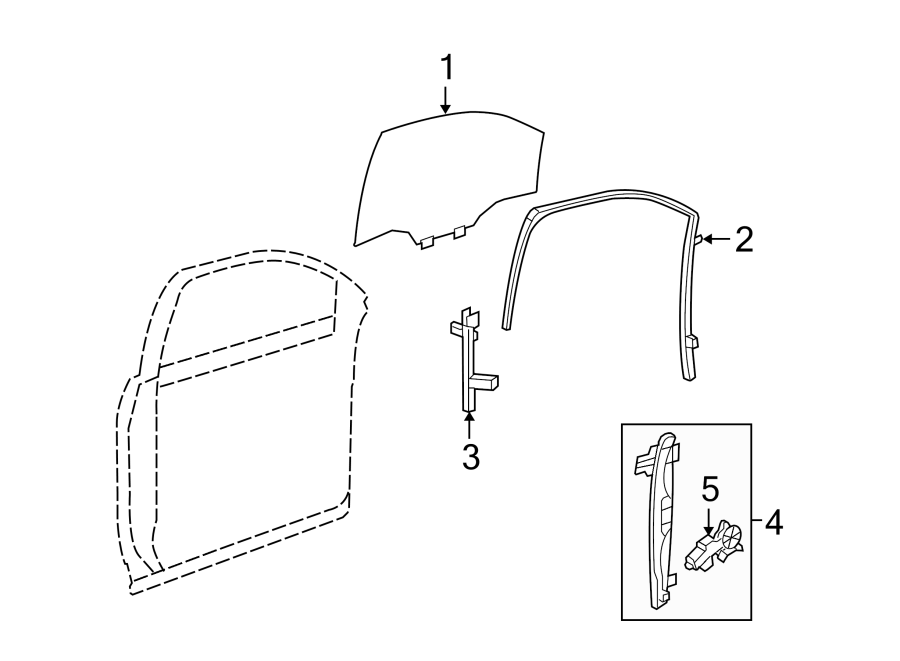 Diagram FRONT DOOR. GLASS & HARDWARE. for your 2013 Chevrolet Spark   