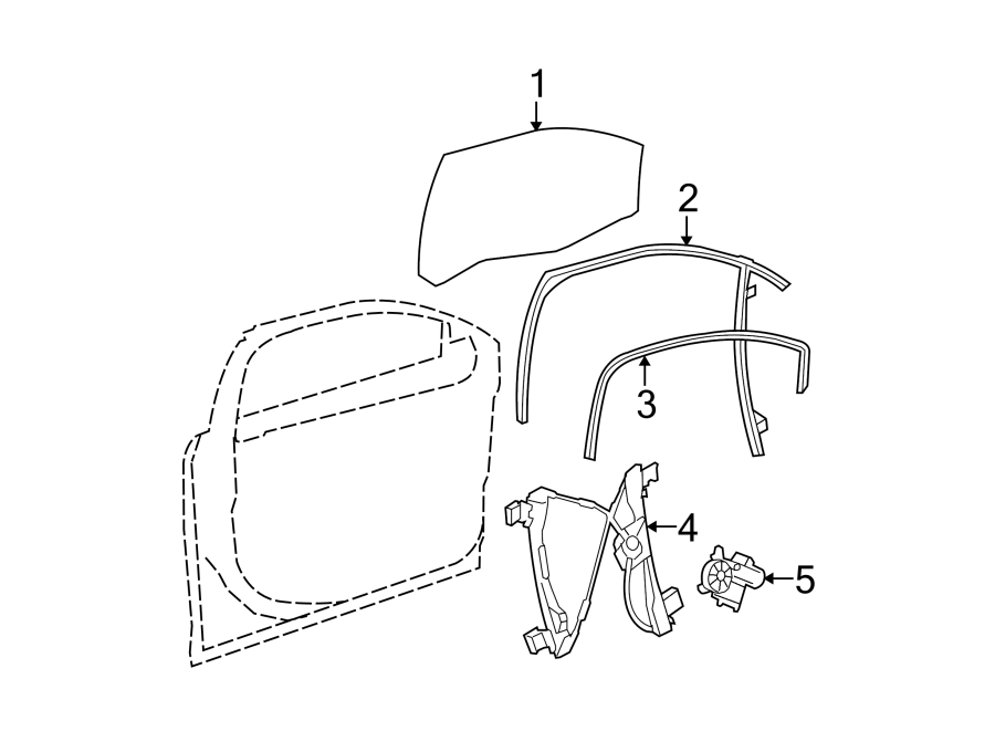 Diagram FRONT DOOR. GLASS & HARDWARE. for your 2022 Chevrolet Spark   