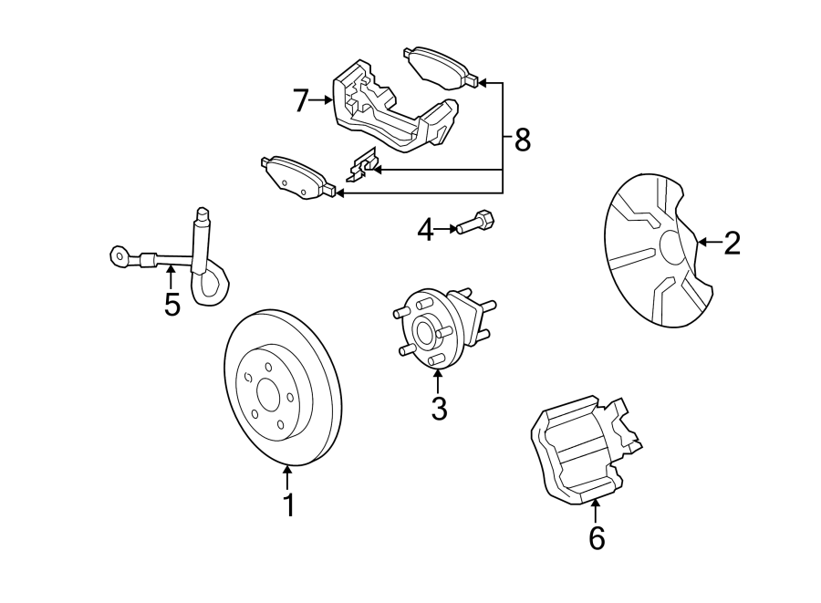 Diagram REAR SUSPENSION. BRAKE COMPONENTS. for your 2018 GMC Sierra 2500 HD 6.6L Duramax V8 DIESEL A/T 4WD SLE Extended Cab Pickup Fleetside 