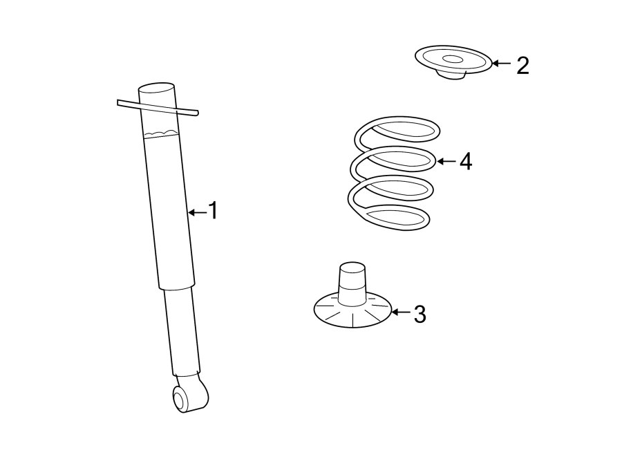 Diagram REAR SUSPENSION. SHOCKS & COMPONENTS. for your 2016 GMC Sierra 2500 HD 6.0L Vortec V8 FLEX A/T RWD SLE Extended Cab Pickup Fleetside 