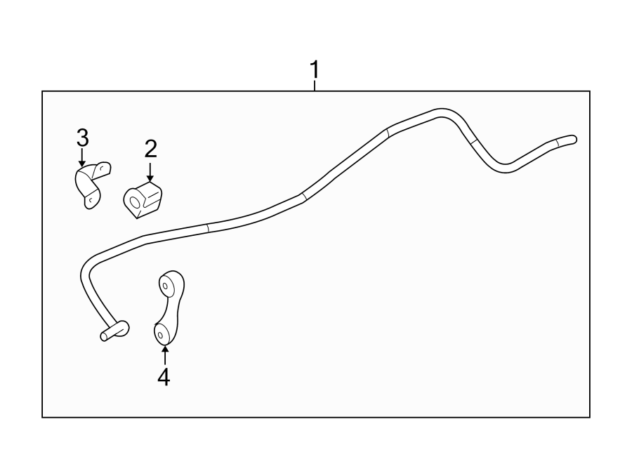 Diagram REAR SUSPENSION. STABILIZER BAR & COMPONENTS. for your 2012 GMC Sierra 2500 HD 6.6L Duramax V8 DIESEL A/T 4WD WT Extended Cab Pickup 