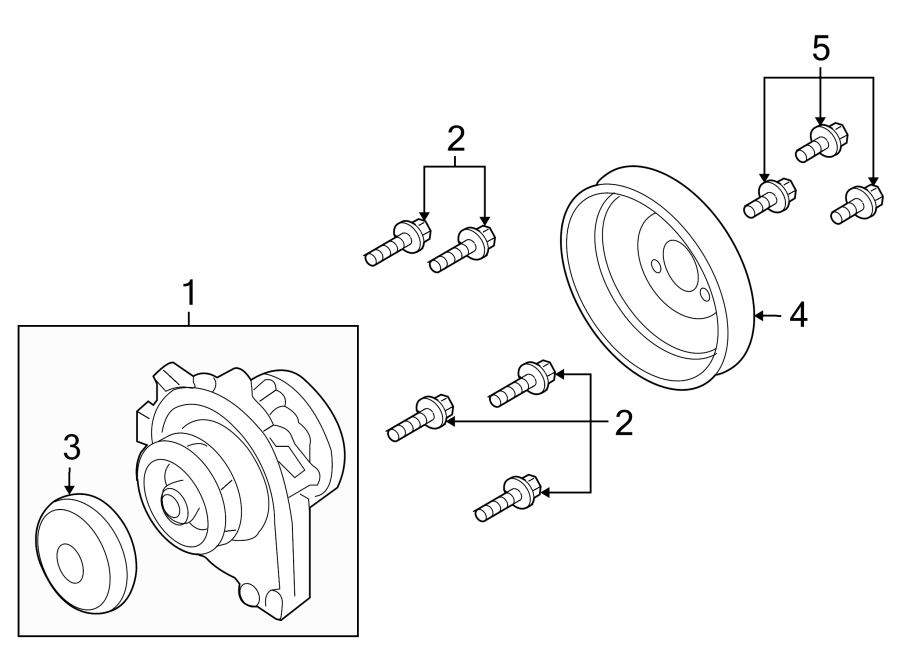 Diagram WATER PUMP. for your 1996 Chevrolet Blazer   