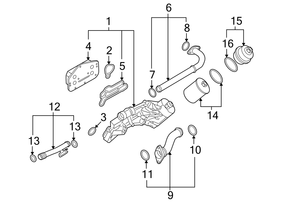 Diagram OIL COOLER. for your 2005 Chevrolet SSR    