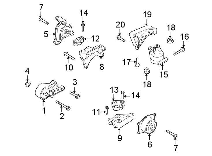 Diagram ENGINE / TRANSAXLE. ENGINE & TRANS MOUNTING. for your 2005 Chevrolet Silverado 1500 Z71 Off-Road Extended Cab Pickup Stepside  