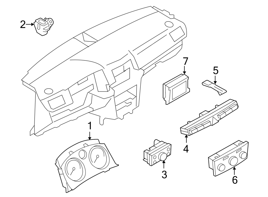 Diagram INSTRUMENT PANEL. CLUSTER & SWITCHES. for your 2022 Chevrolet Spark  LT Hatchback 