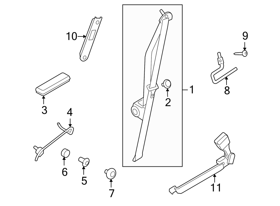 Diagram RESTRAINT SYSTEMS. FRONT SEAT BELTS. for your 2008 Chevrolet Malibu   