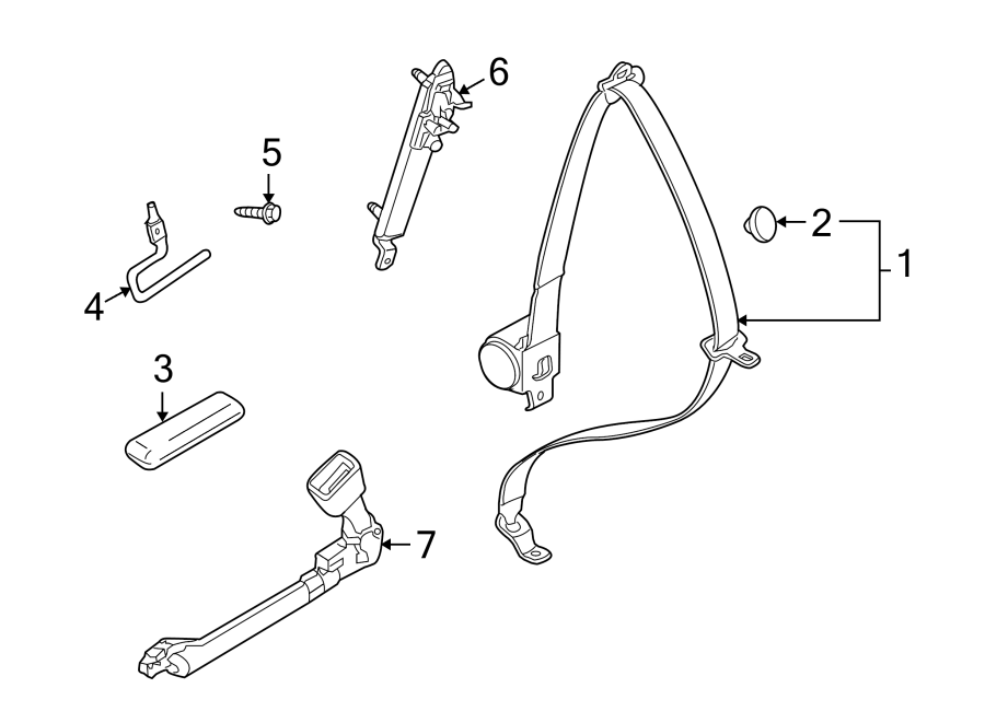 Diagram RESTRAINT SYSTEMS. FRONT SEAT BELTS. for your 2008 Chevrolet Malibu   