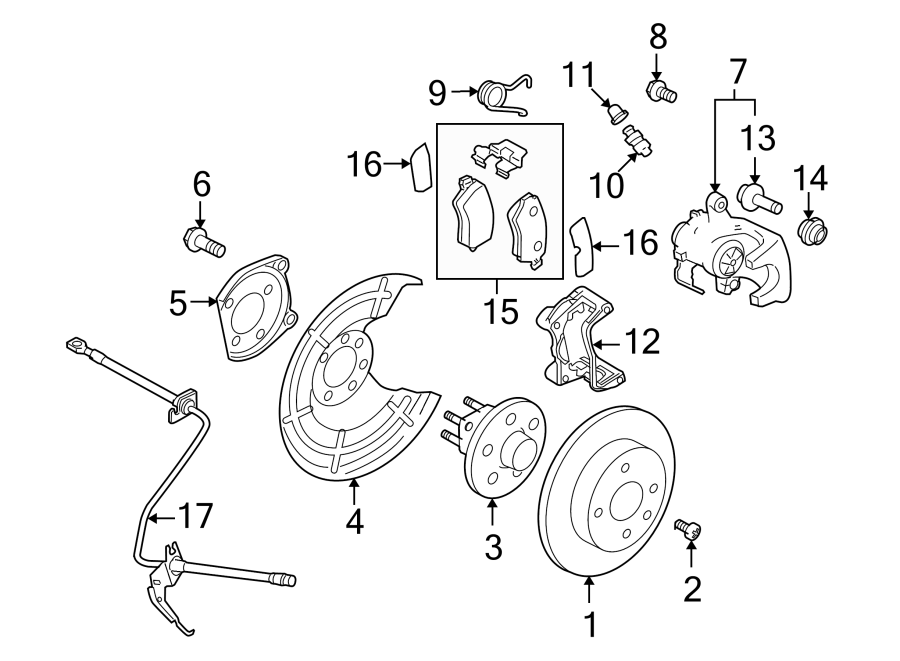 Diagram REAR SUSPENSION. BRAKE COMPONENTS. for your 2012 GMC Sierra 3500 HD WT Standard Cab Pickup Fleetside 6.6L Duramax V8 DIESEL A/T 4WD 