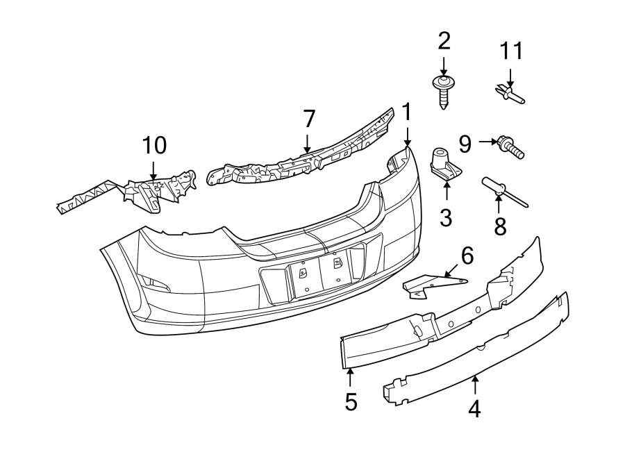 11REAR BUMPER. BUMPER & COMPONENTS.https://images.simplepart.com/images/parts/motor/fullsize/IM08680.png