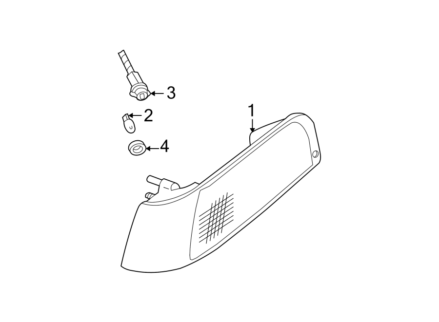 Diagram FRONT LAMPS. SIDE MARKER LAMPS. for your 1994 Ford F-150   