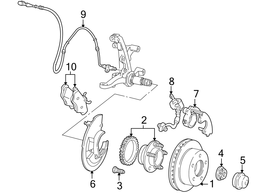 Diagram FRONT SUSPENSION. BRAKE COMPONENTS. for your 2019 Ford F-150 3.5L EcoBoost V6 A/T 4WD XLT Extended Cab Pickup Fleetside 