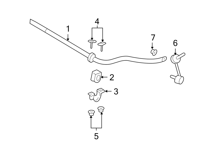 Diagram Front suspension. Restraint systems. Stabilizer bar & components. for your 2009 Ford F-150 4.6L V8 A/T 4WD XLT Crew Cab Pickup Stepside 