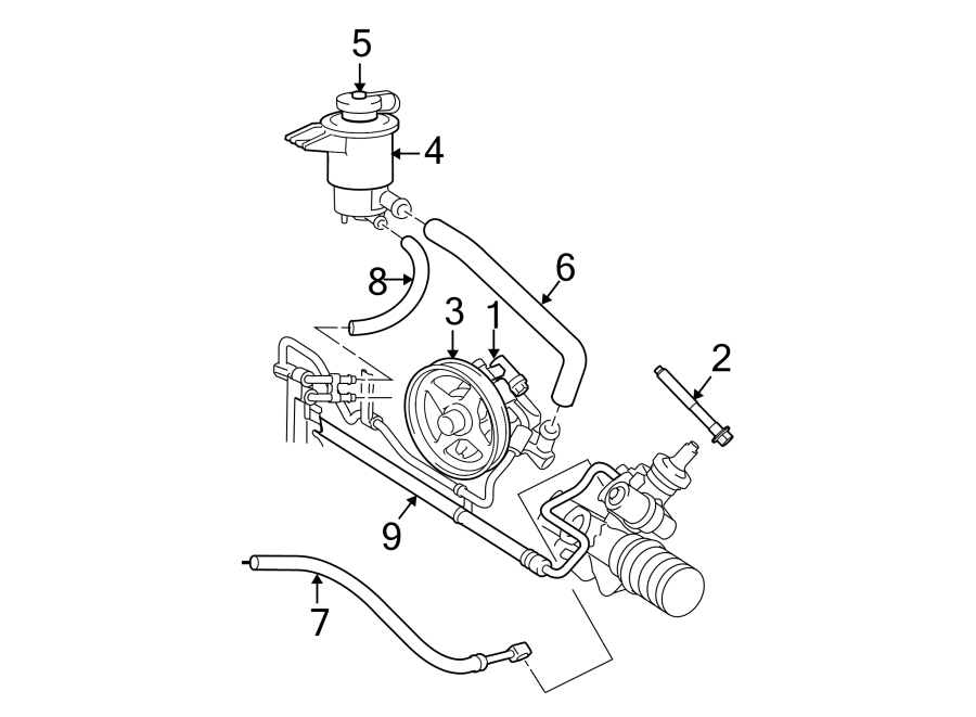 Diagram STEERING GEAR & LINKAGE. PUMP & HOSES. for your 2022 Lincoln Navigator   