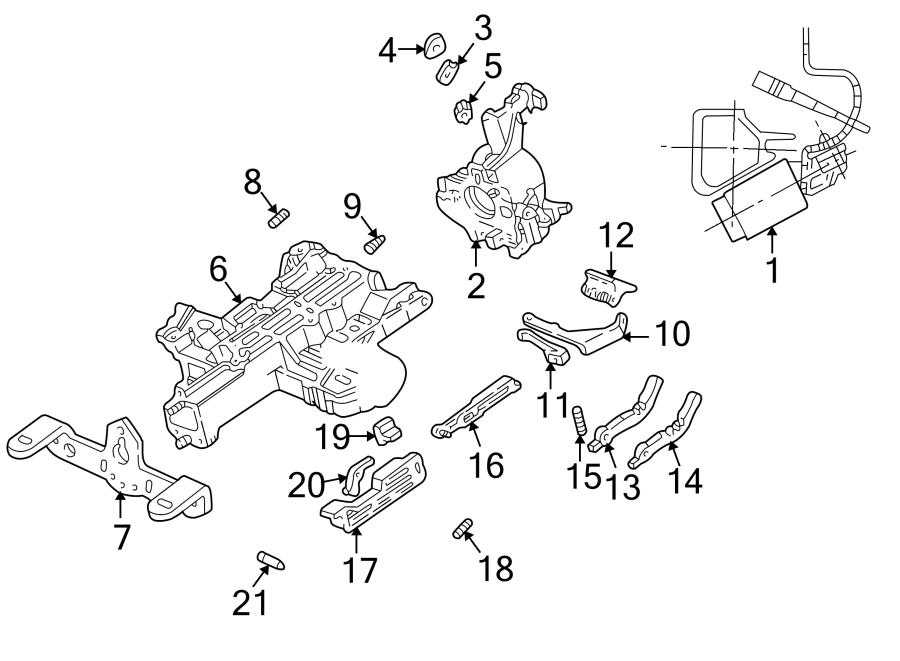 Diagram STEERING COLUMN. HOUSING & COMPONENTS. for your Ford