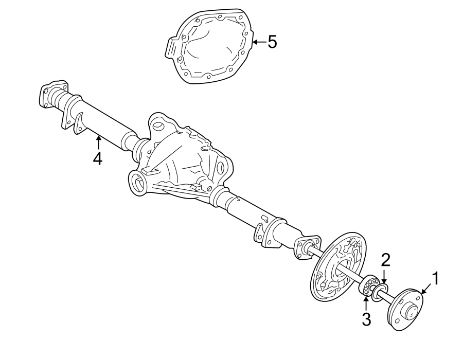 Diagram REAR SUSPENSION. AXLE HOUSING. for your 2001 Ford F-550 Super Duty   