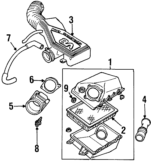 Diagram AIR INLET. for your 2019 Ford F-150 3.3L Duratec V6 FLEX A/T 4WD XLT Crew Cab Pickup Fleetside 