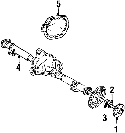 Diagram REAR SUSPENSION. AXLE HOUSING. for your 2021 Ford F-150 3.5L PowerBoost V6 FULL HYBRID EV-GAS (FHEV) A/T RWD Platinum Crew Cab Pickup Fleetside 