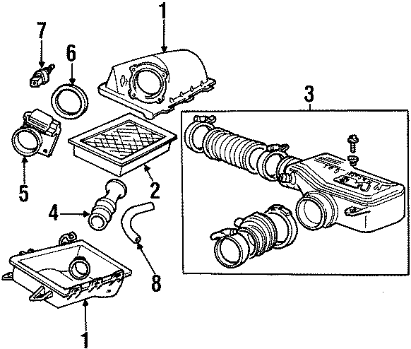 Diagram AIR INLET. for your 2019 Ford F-150 3.3L Duratec V6 FLEX A/T 4WD XLT Crew Cab Pickup Fleetside 