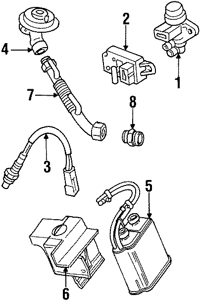 Diagram EMISSION SYSTEM. EMISSION COMPONENTS. for your 2007 Ford Fusion   