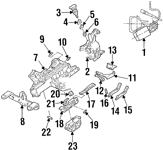 Diagram STEERING COLUMN. HOUSING & COMPONENTS. for your Ford