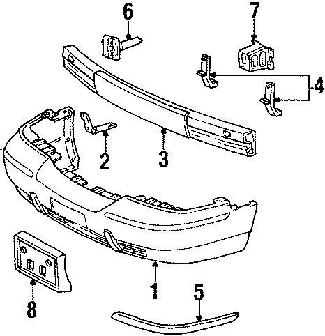 Diagram FRONT BUMPER. BUMPER & COMPONENTS. for your 2005 Ford F-150 5.4L Triton V8 A/T RWD XLT Crew Cab Pickup Fleetside 